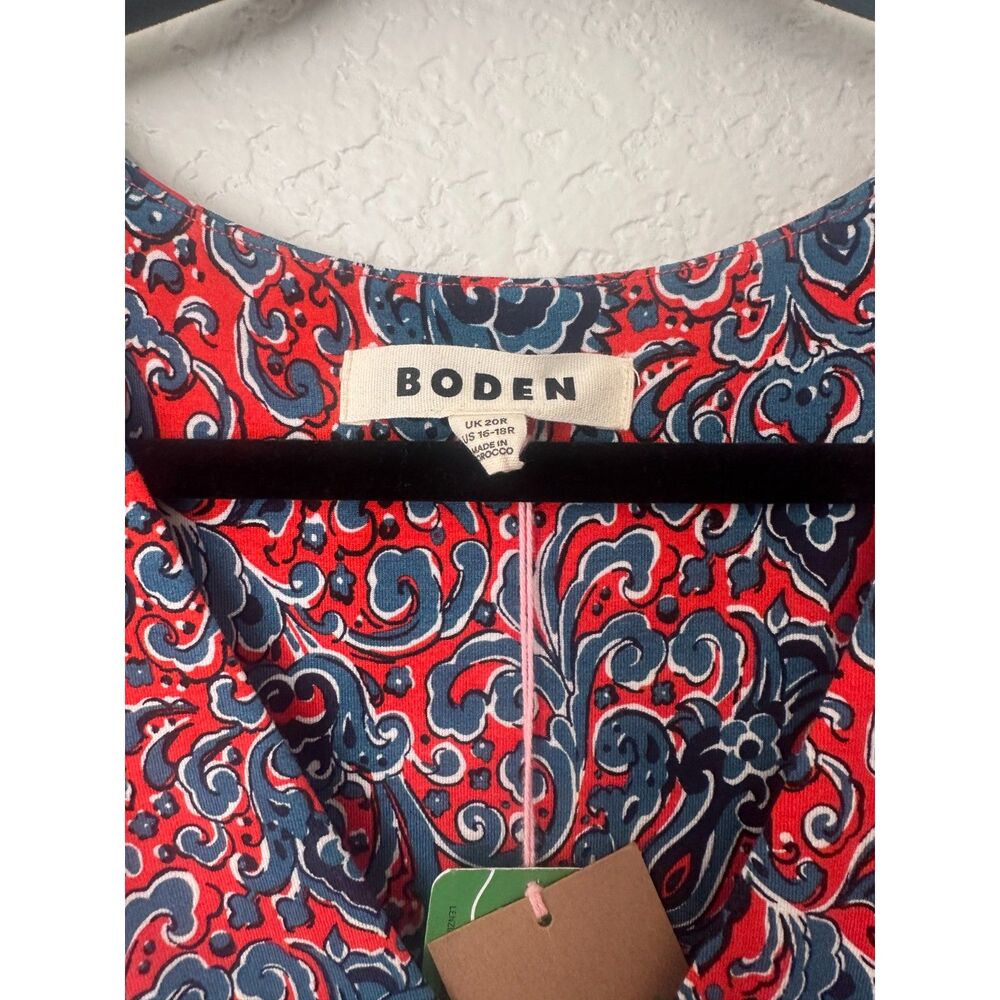 NWT Boden Elodie Empire Midi Dress in Fiesta Orange Size US 16-18R - Picture 4 of 8